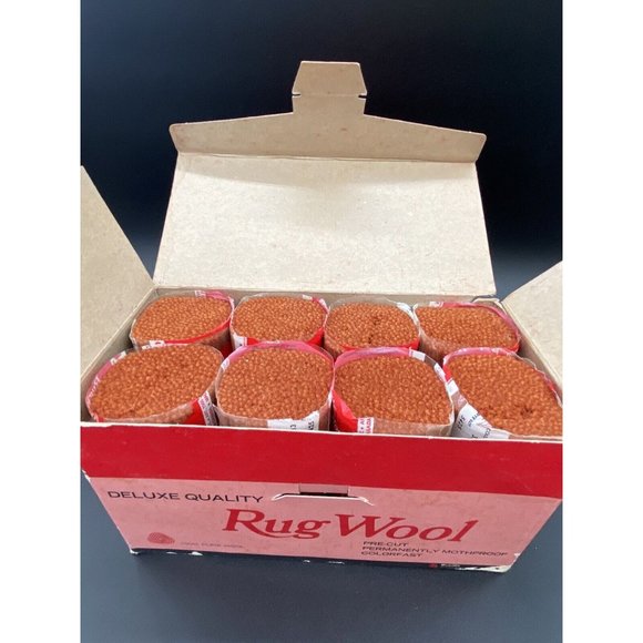 Vintage Bucilla 100% Pure Wool Pre Cut Latch Hook Rug Mothproof NOS Original Box - Picture 9 of 13